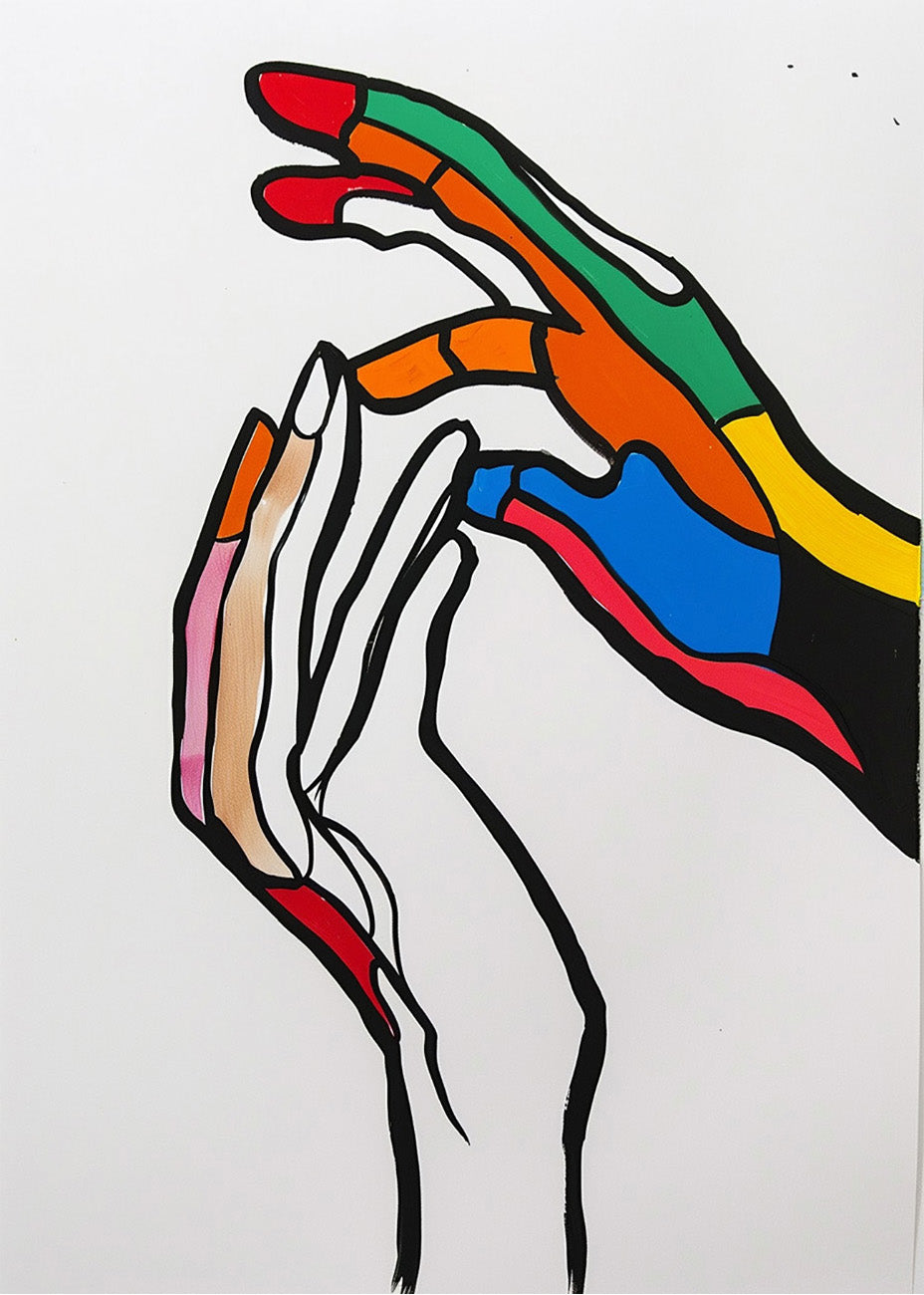 Cuadro Manos coloridas