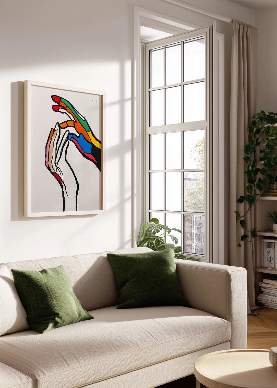 Cuadro Manos coloridas