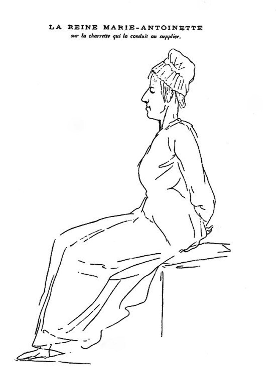 Cuadro María Antonieta camino al cadalso (Jacques-Louise David)