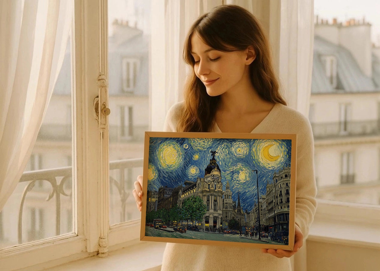 Cuadro Metrópolis de Gran Vía Madrid - Van Gogh