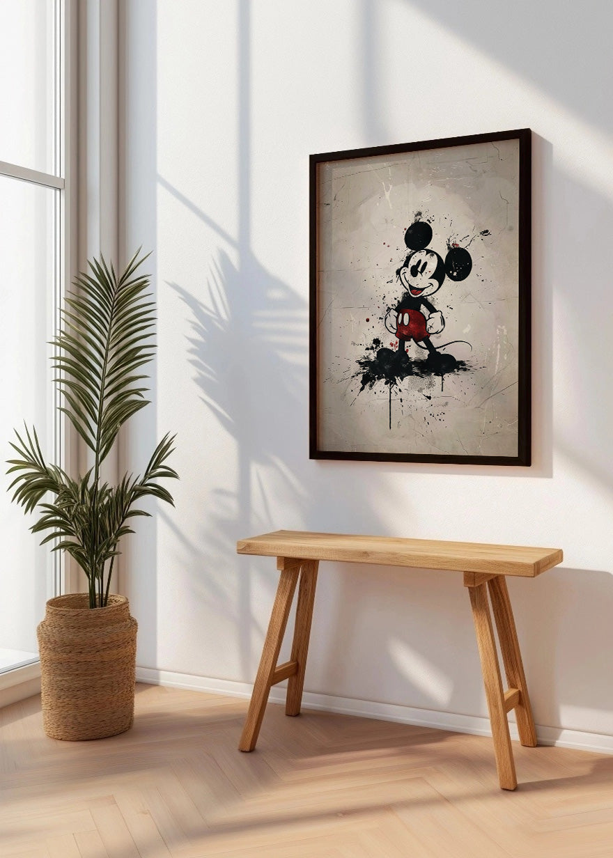 Cuadro Mickey Mouse estilo acuarela