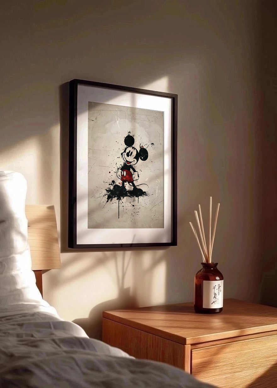 Cuadro Mickey Mouse estilo acuarela