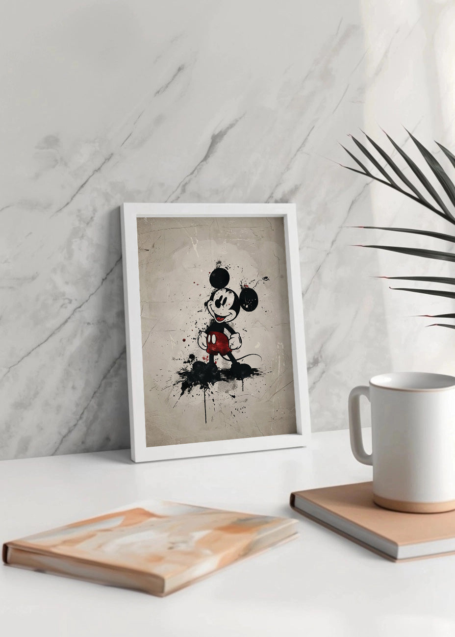 Cuadro Mickey Mouse estilo acuarela