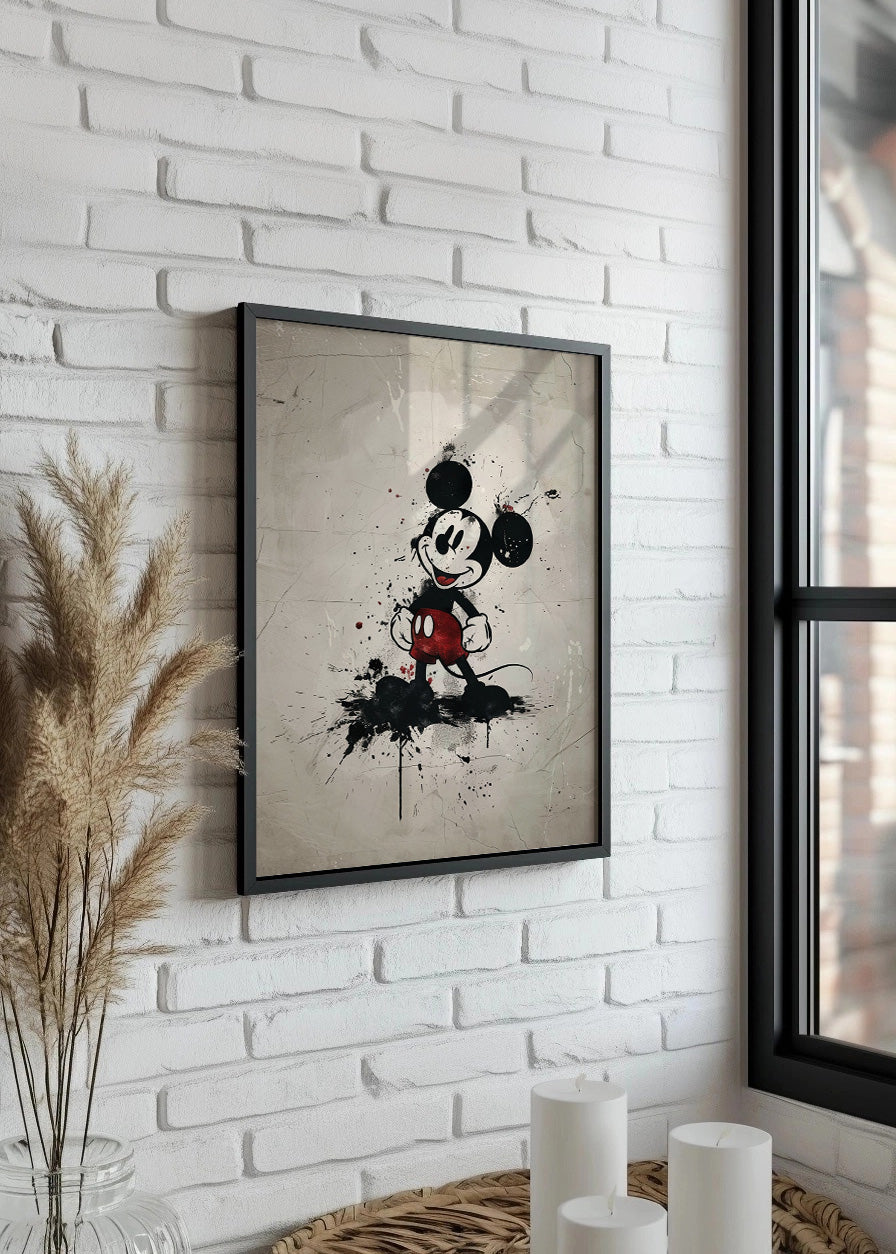 Cuadro Mickey Mouse estilo acuarela