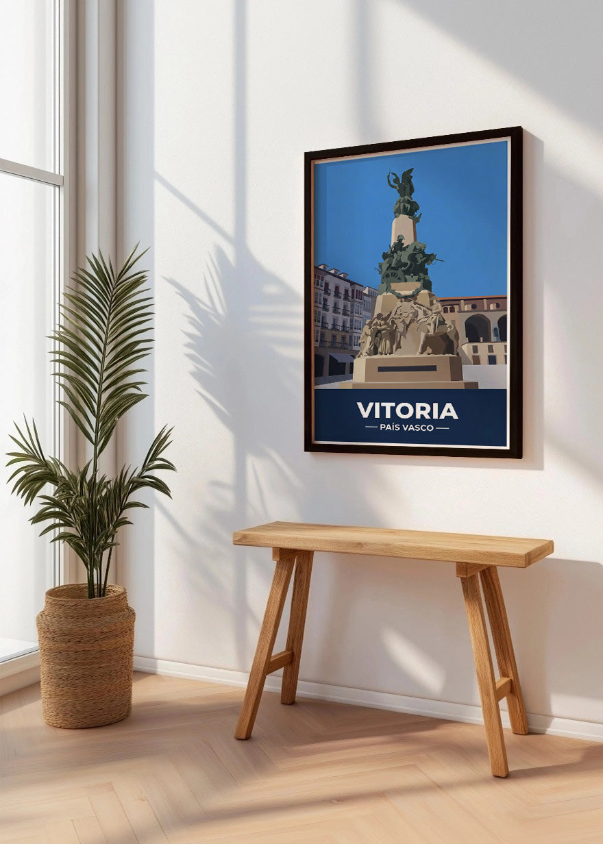 Cuadro Monumento Plaza de la Virgen Blanca Vitoria - Flat