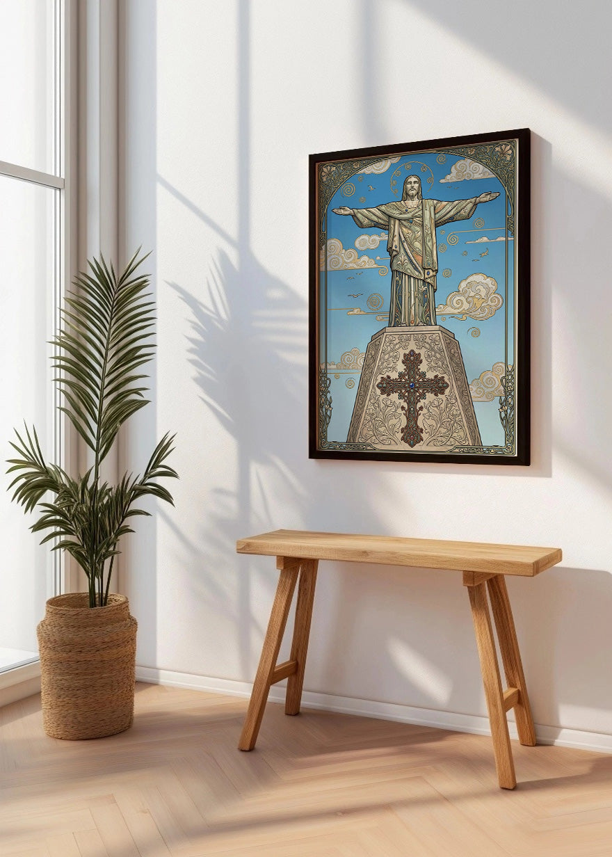 Cuadro Monumento al Sagrado Corazón de Jesús - Art Nouveau