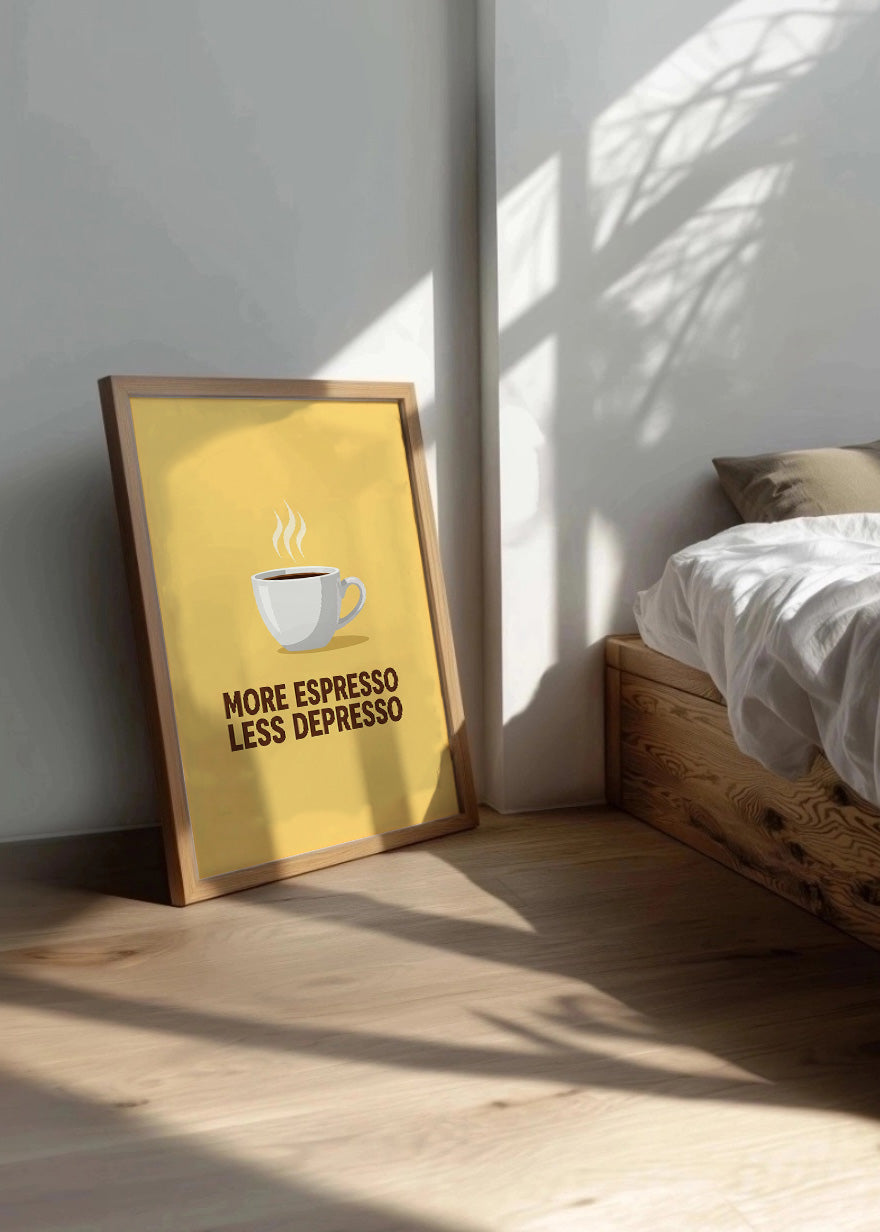 Cuadro More Espresso Less Depresso