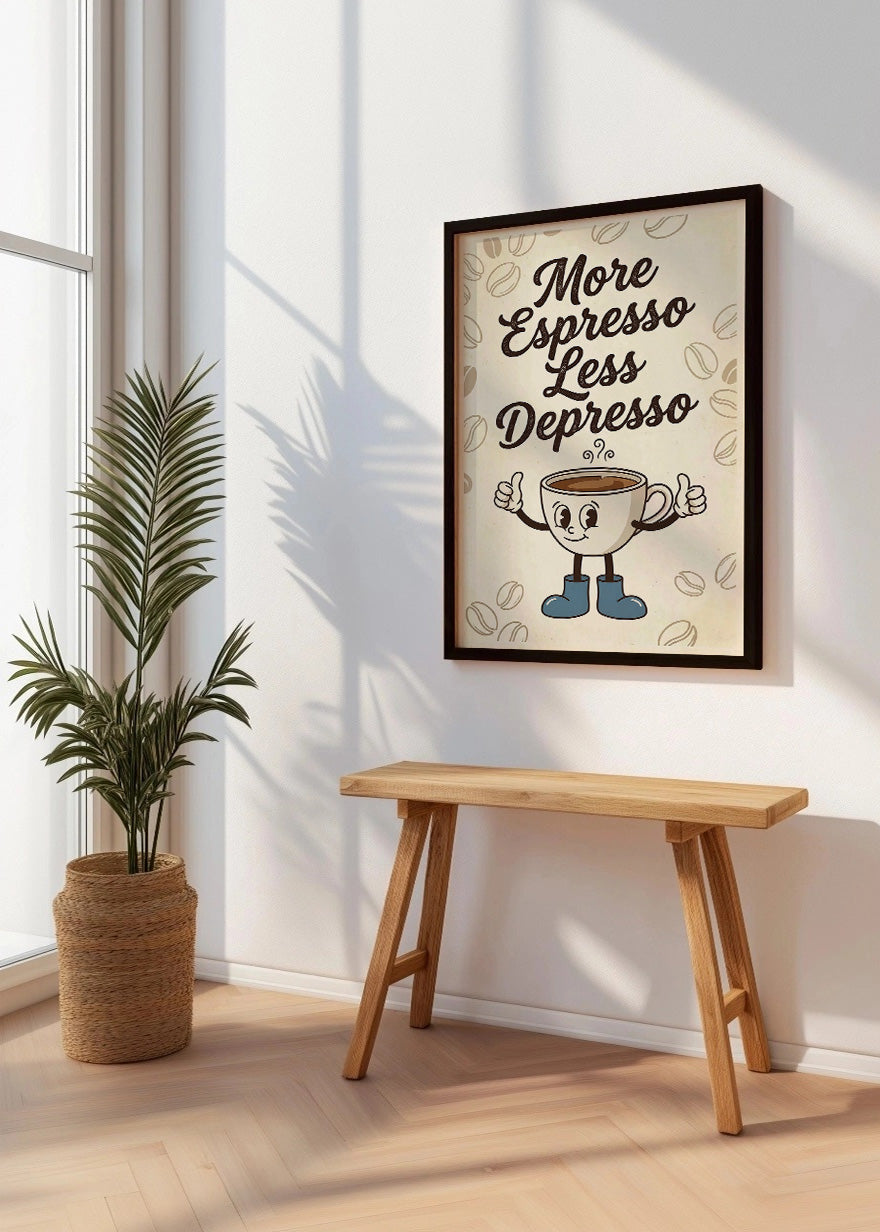 Cuadro More espresso less depresso - Taza