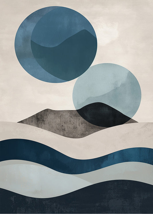 Cuadro Mountain and moons