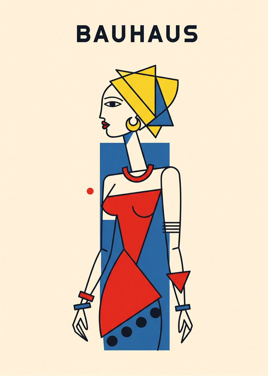 Cuadro Mujer africana Bauhaus