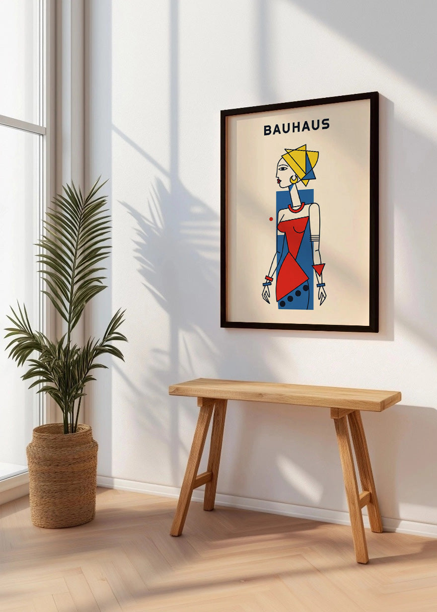 Cuadro Mujer africana Bauhaus