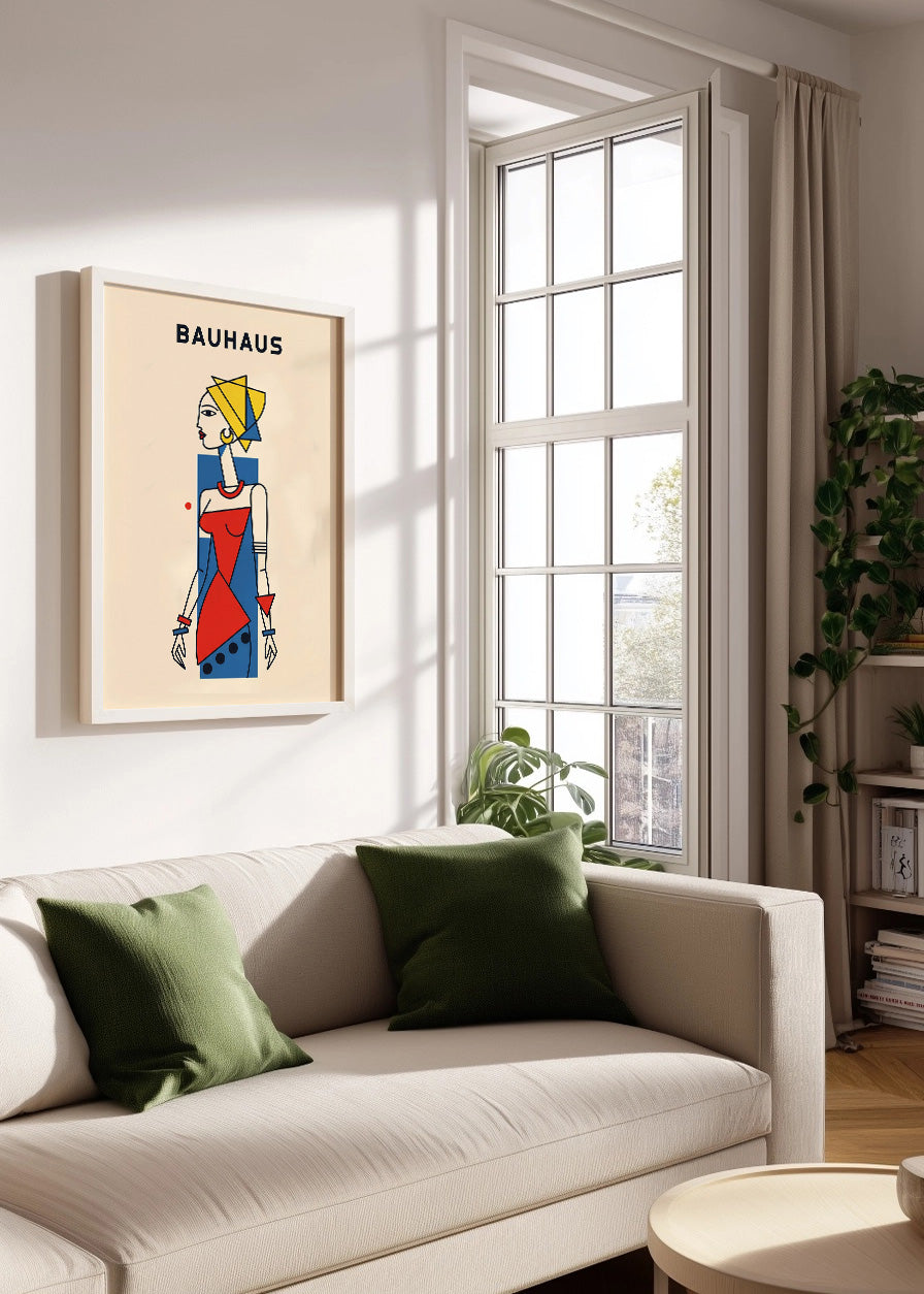 Cuadro Mujer africana Bauhaus