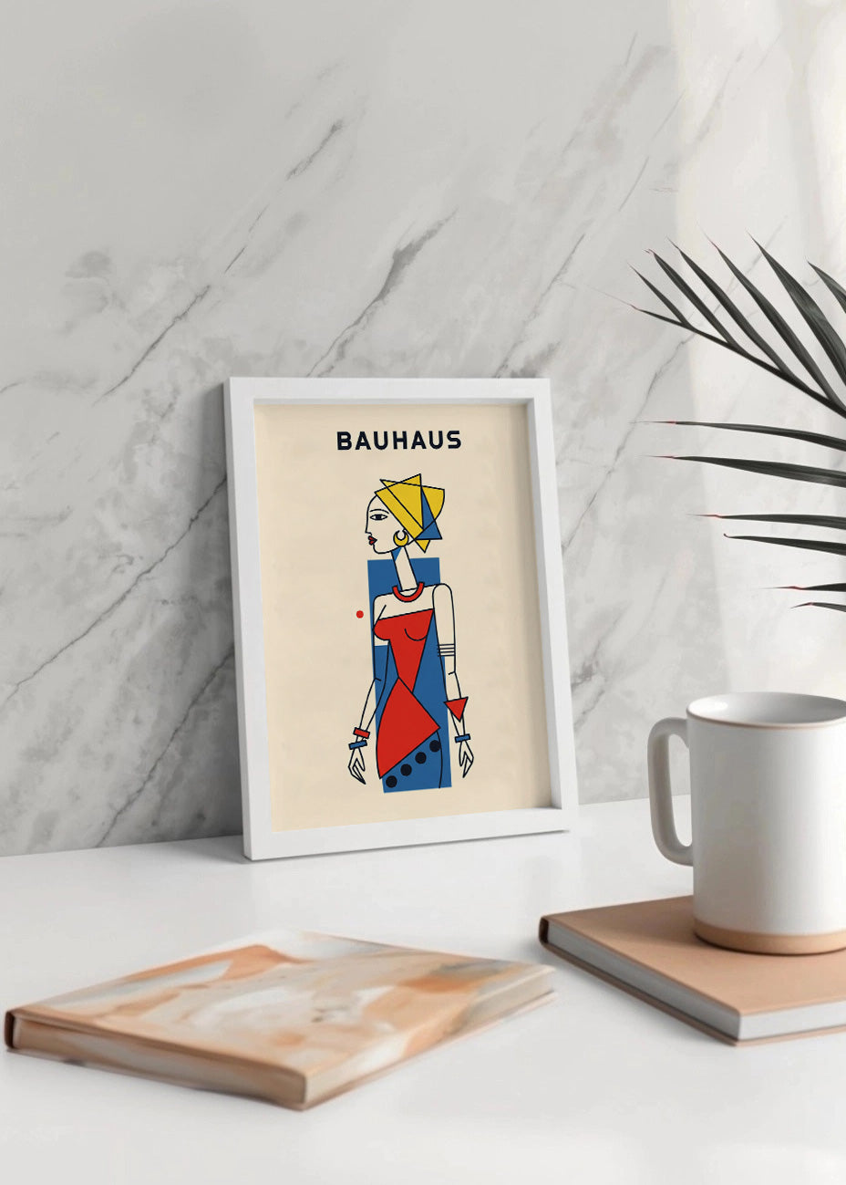 Cuadro Mujer africana Bauhaus