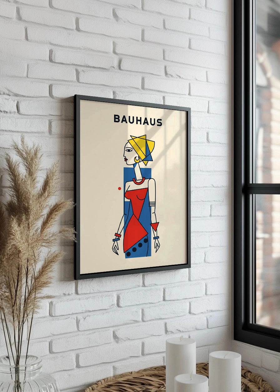 Cuadro Mujer africana Bauhaus