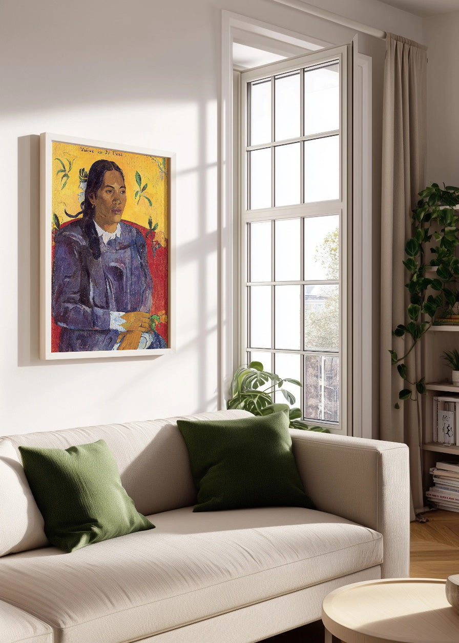 Cuadro Mujer con una flor (Gauguin)