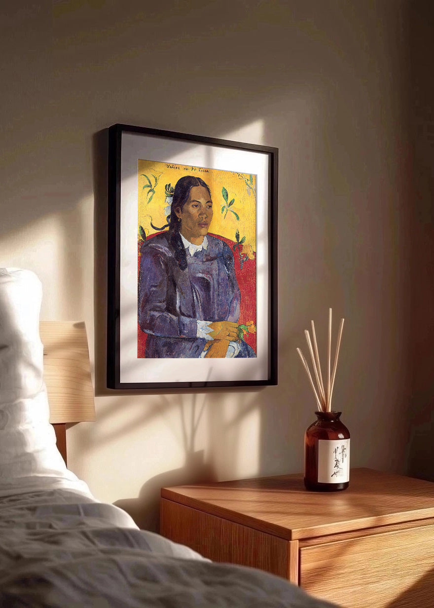 Cuadro Mujer con una flor (Gauguin)