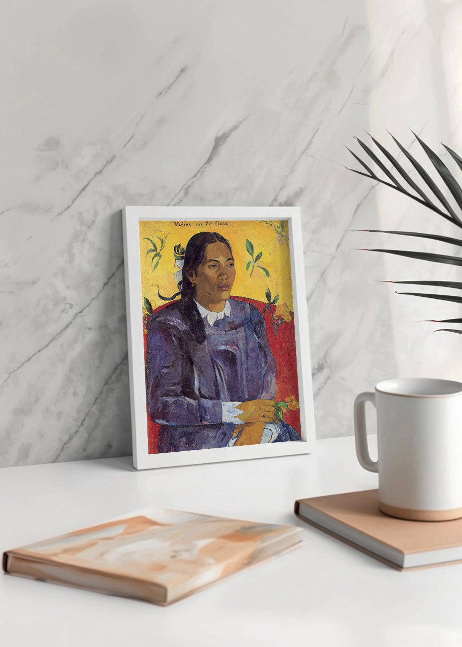 Cuadro Mujer con una flor (Gauguin)