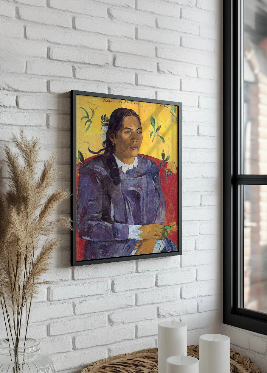 Cuadro Mujer con una flor (Gauguin)