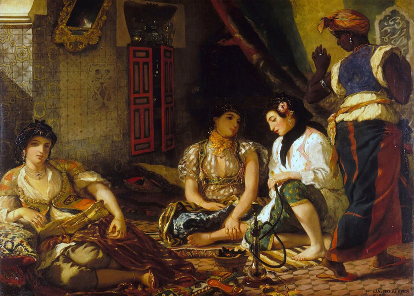 Cuadro Mujeres de Argel en su apartamento (Eugene Delacroix)