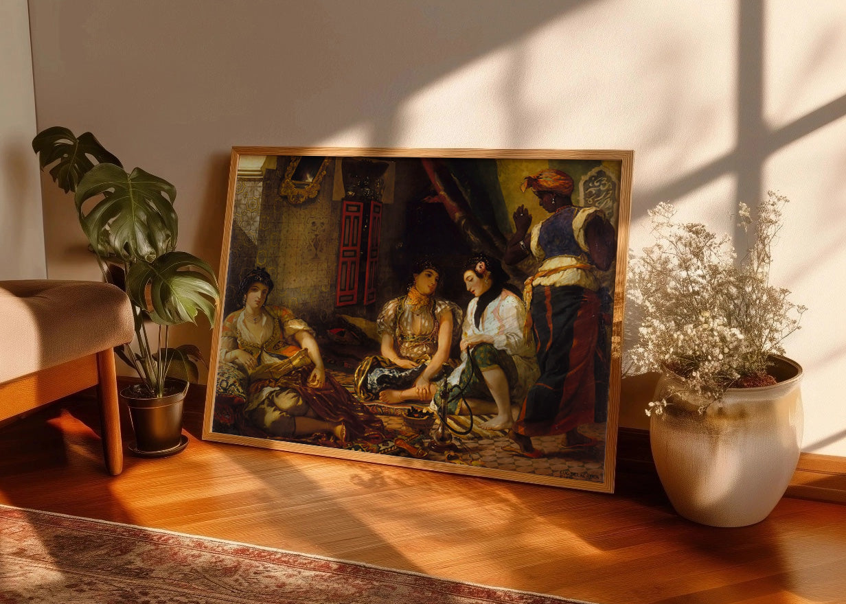 Cuadro Mujeres de Argel en su apartamento (Eugene Delacroix)