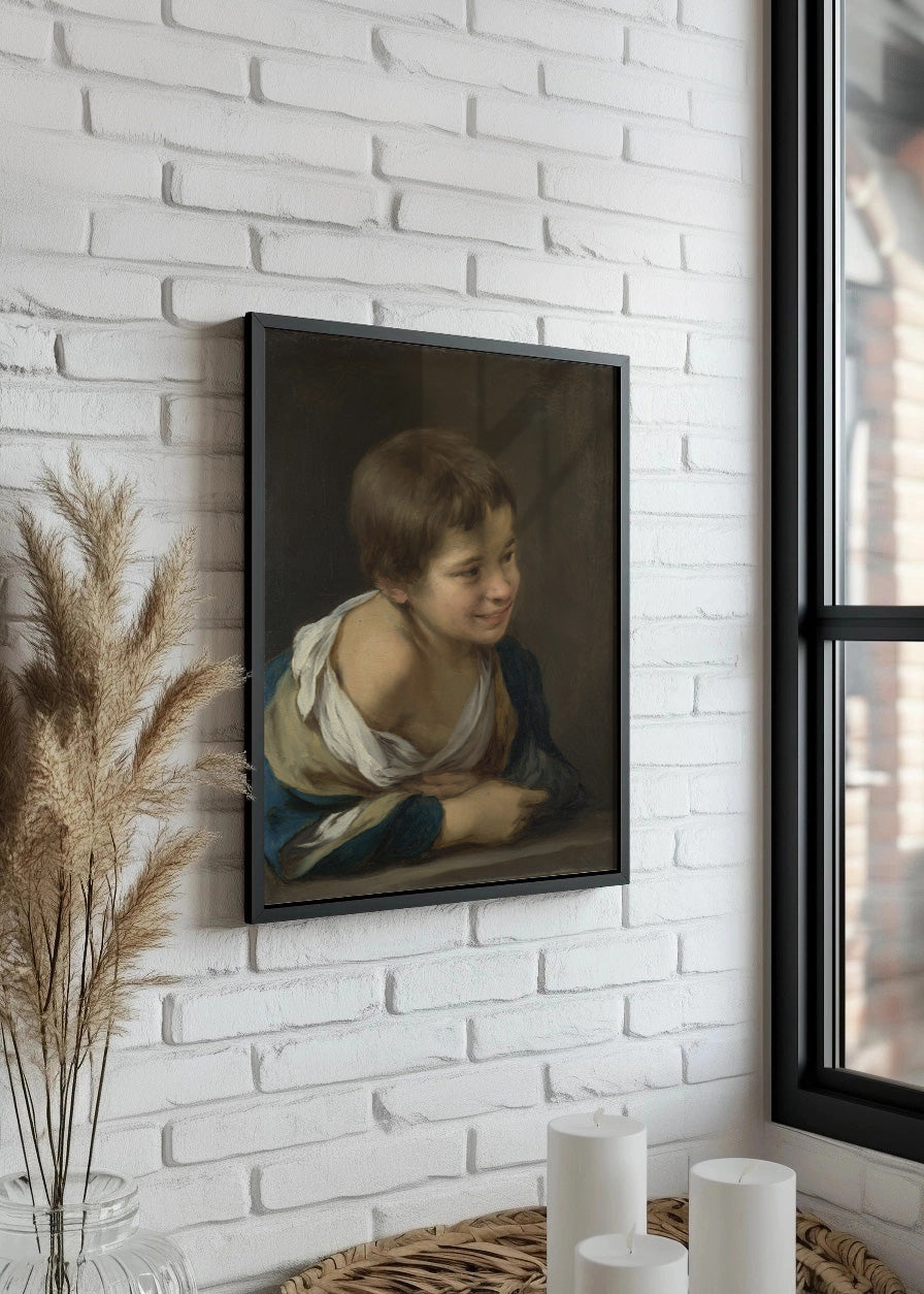 Cuadro Murillo Niño riendo asomado a la ventana