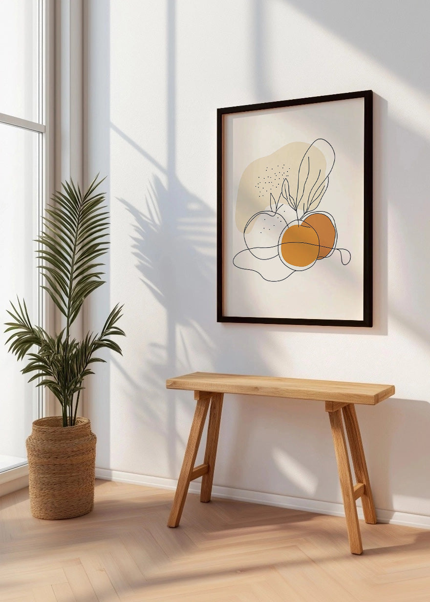 Cuadro Naranjas minimalistas
