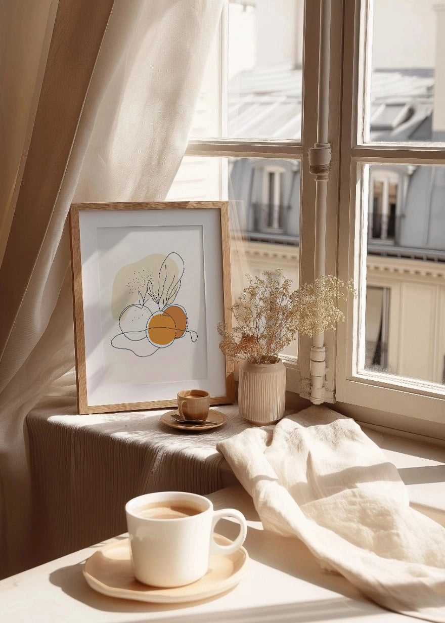 Cuadro Naranjas minimalistas