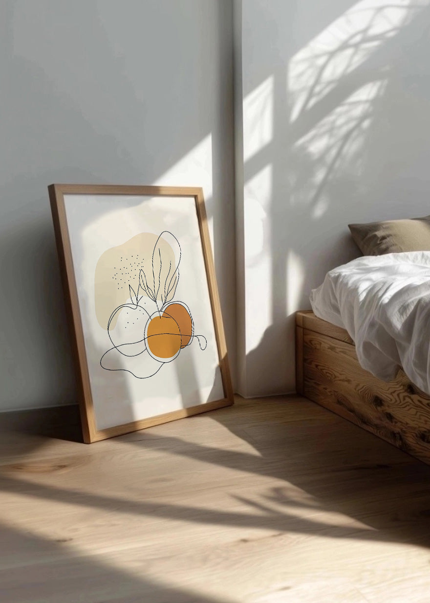 Cuadro Naranjas minimalistas