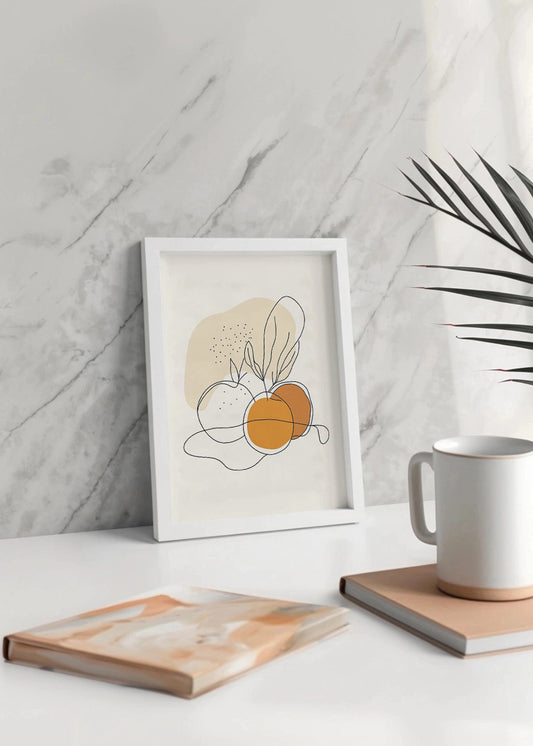 Cuadro Naranjas minimalistas