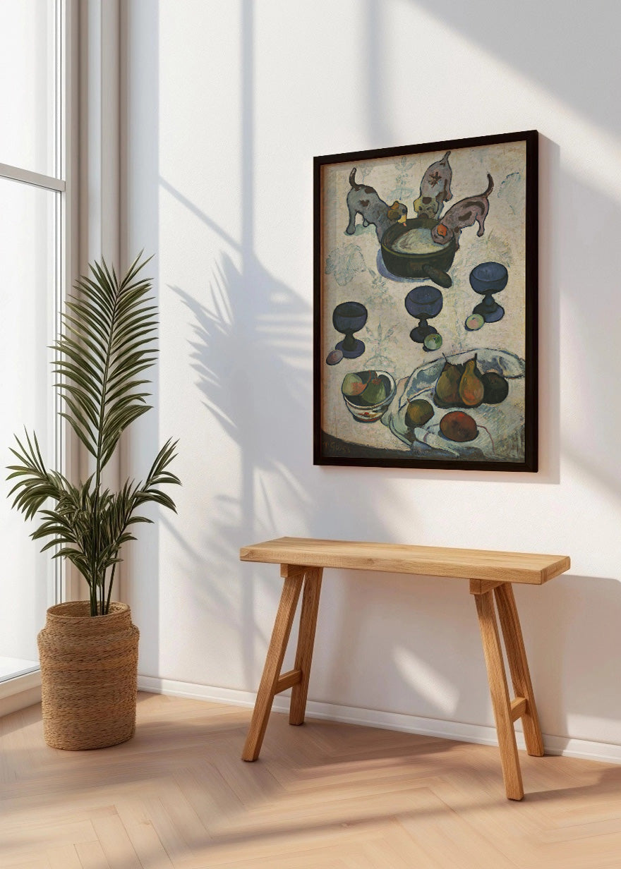 Cuadro Naturaleza muerta con tres cachorros (Gauguin)