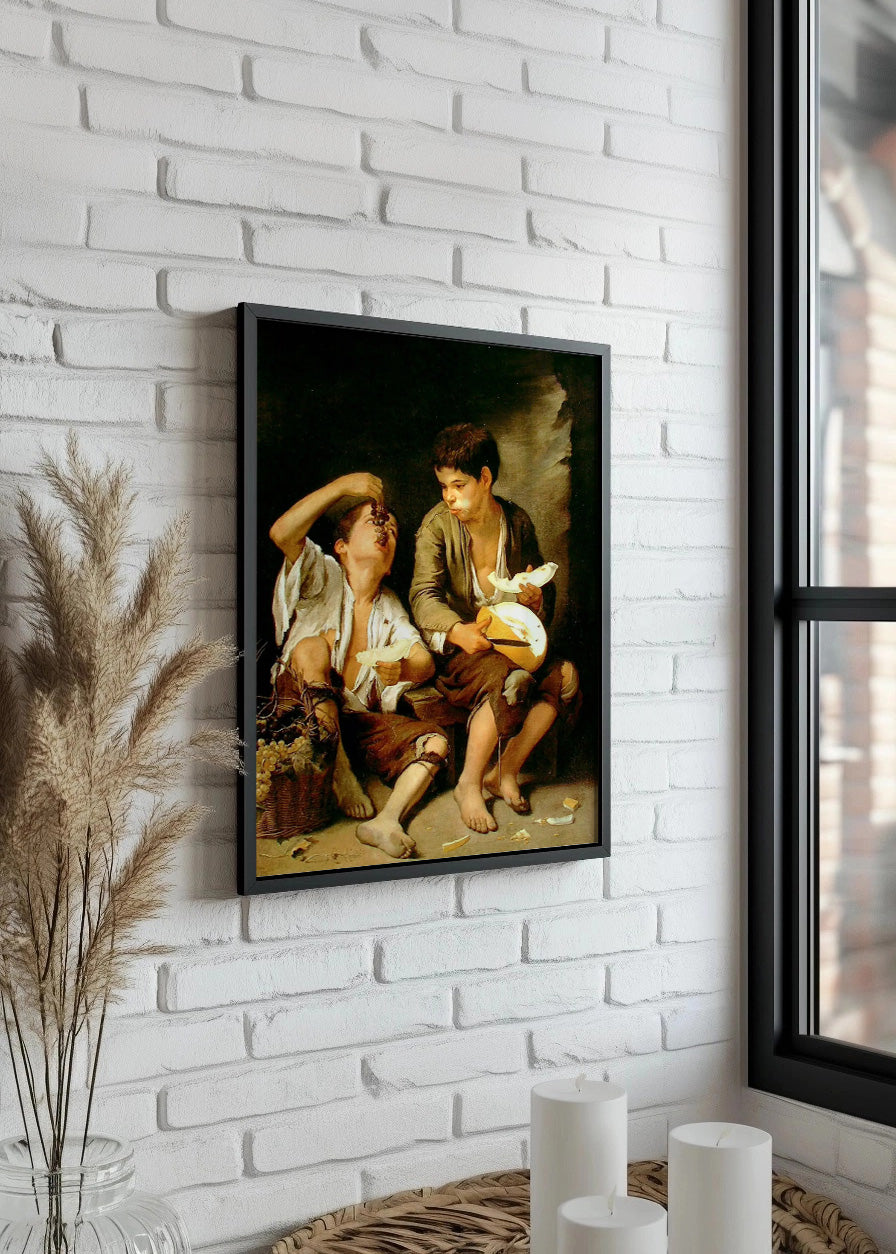 Cuadro Niños comiendo uvas y melón (Murillo)