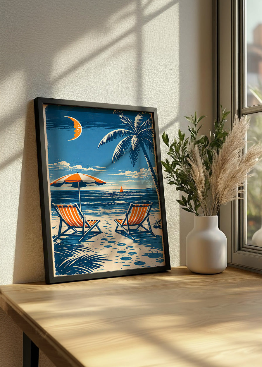 Cuadro Noche en la playa