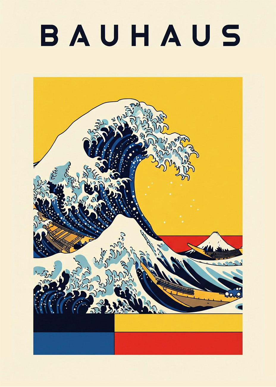 Cuadro Ola de Kanagawa Bauhaus