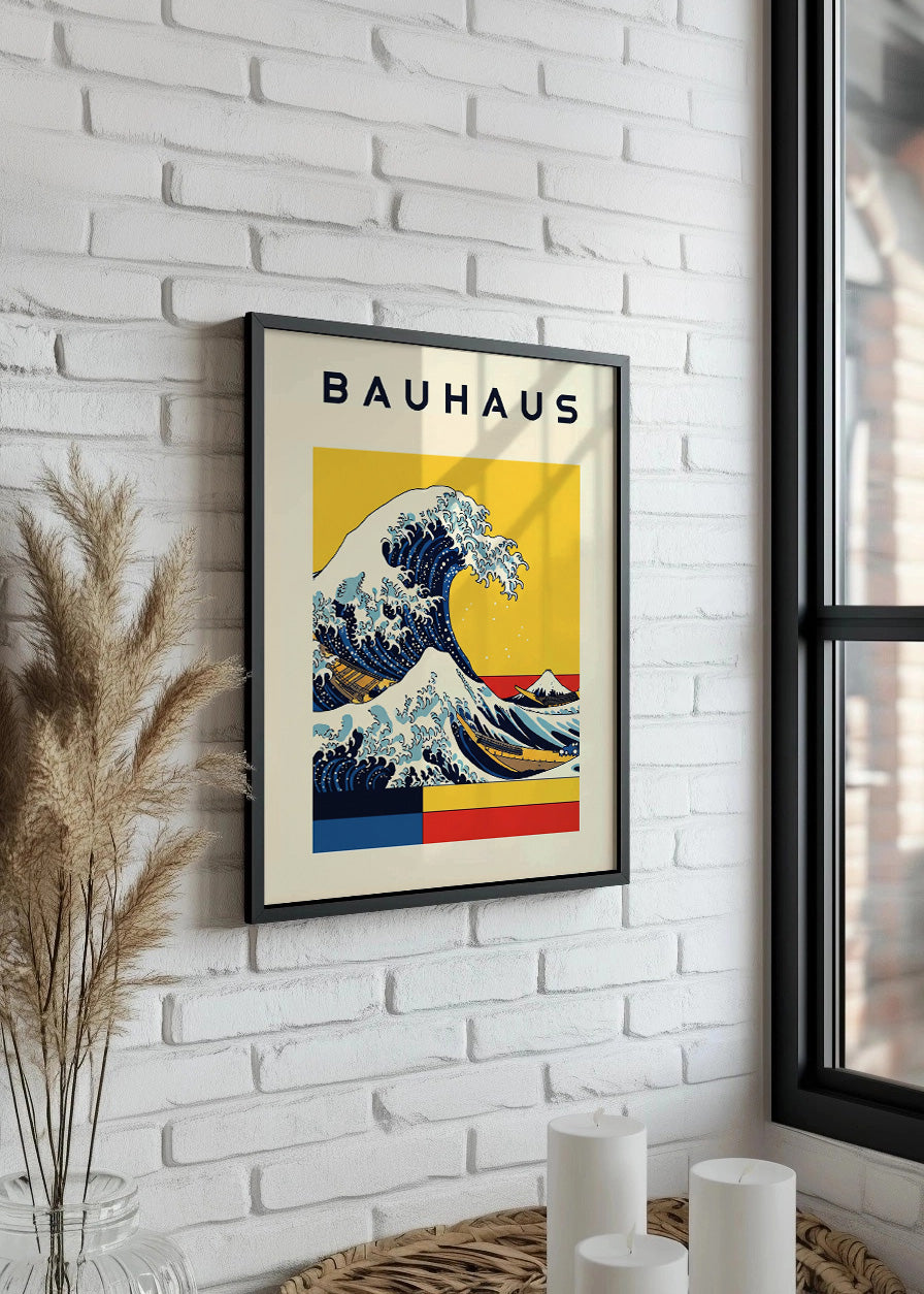 Cuadro Ola de Kanagawa Bauhaus