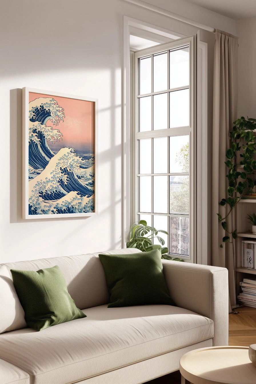 Cuadro de Ola de Kanagawa doble - Fine Artic