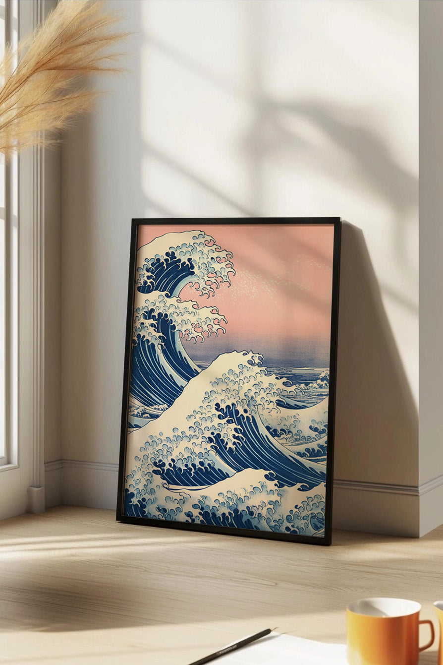 Cuadro de Ola de Kanagawa doble - Fine Artic