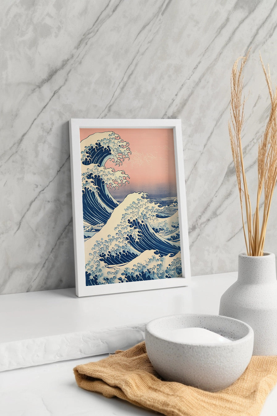 Cuadro de Ola de Kanagawa doble - Fine Artic