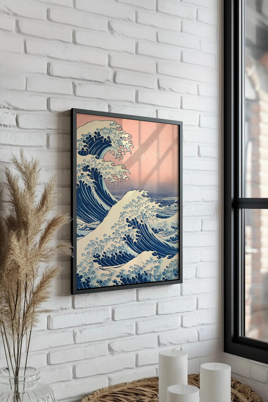Cuadro de Ola de Kanagawa doble - Fine Artic
