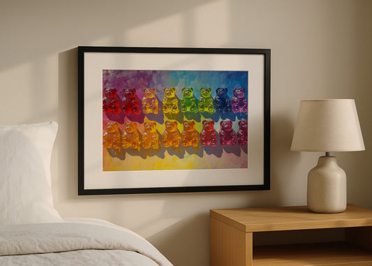 Cuadro Ositos de gominola de colores