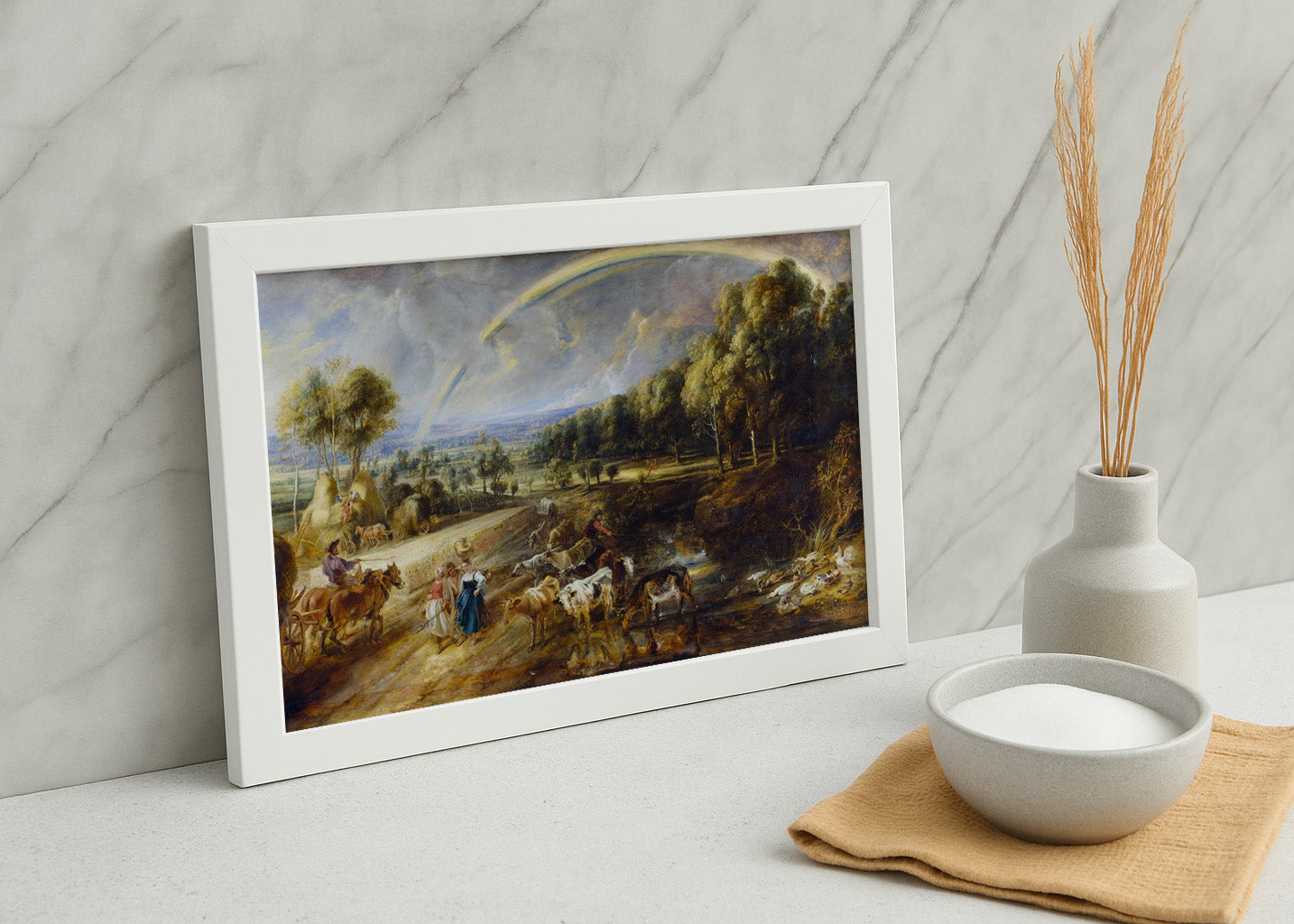 Cuadro Paisaje con arcoiris (Rubens)