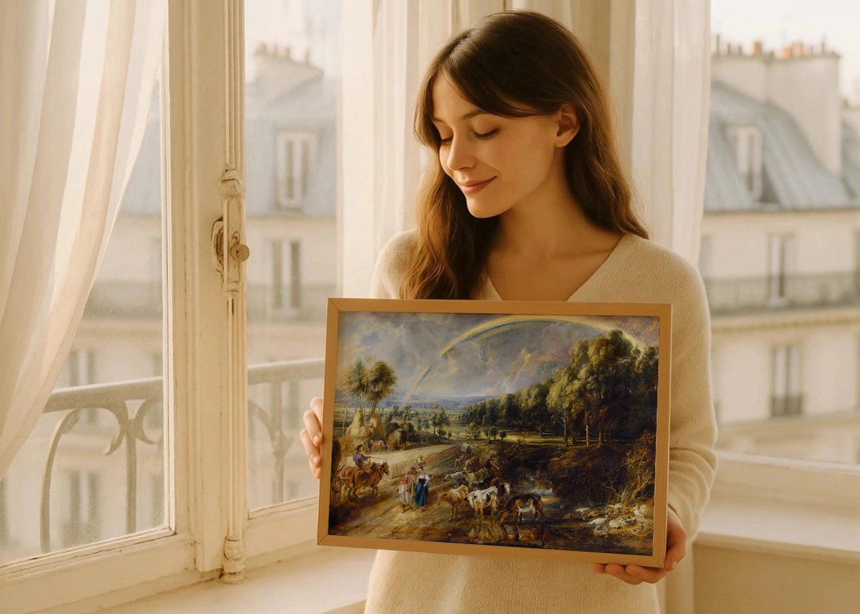 Cuadro Paisaje con arcoiris (Rubens)