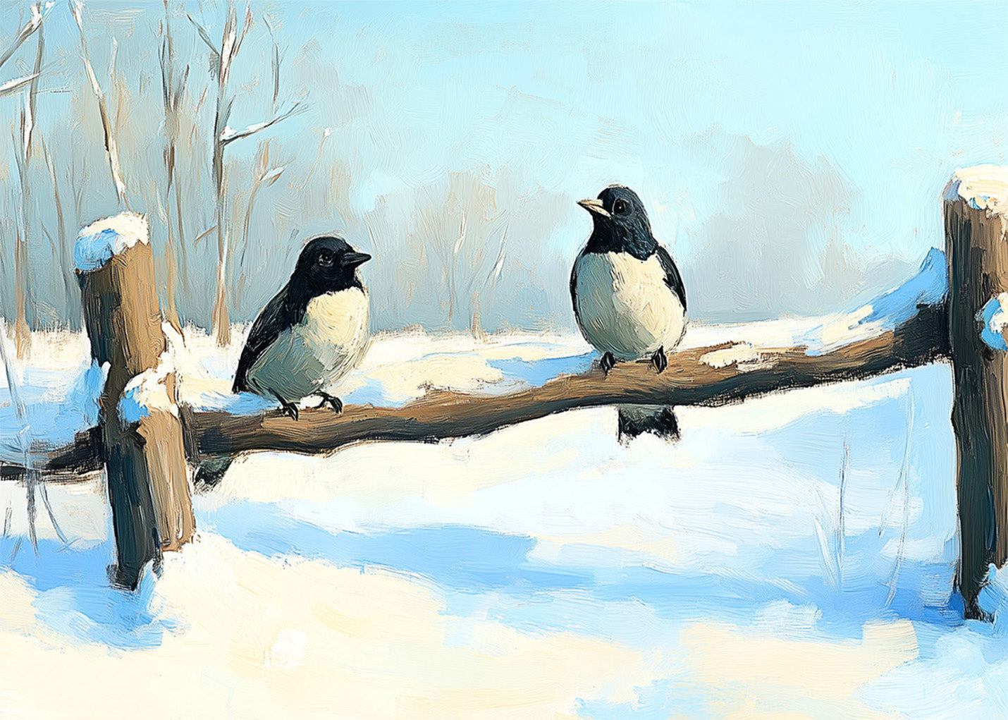 Cuadro Pájaros de invierno
