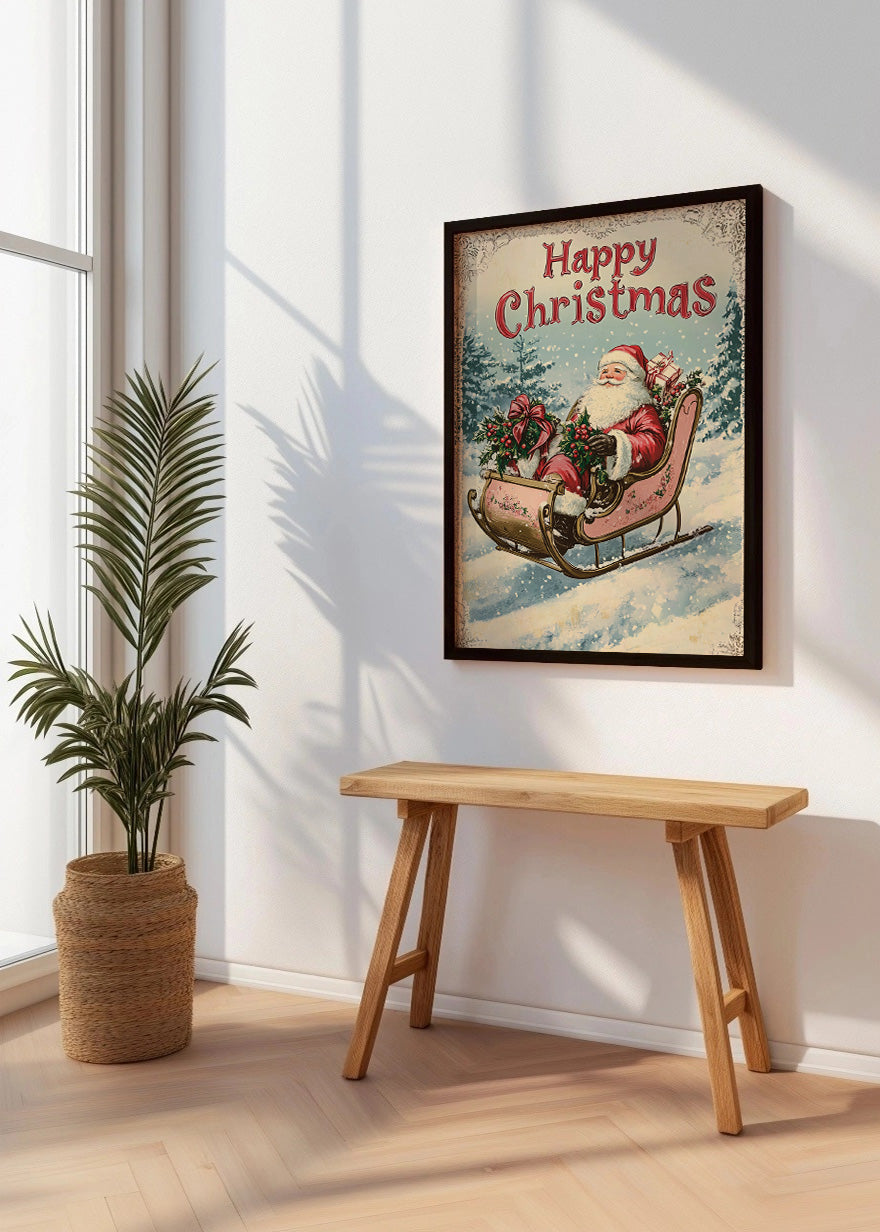 Cuadro Papa noel en trineo