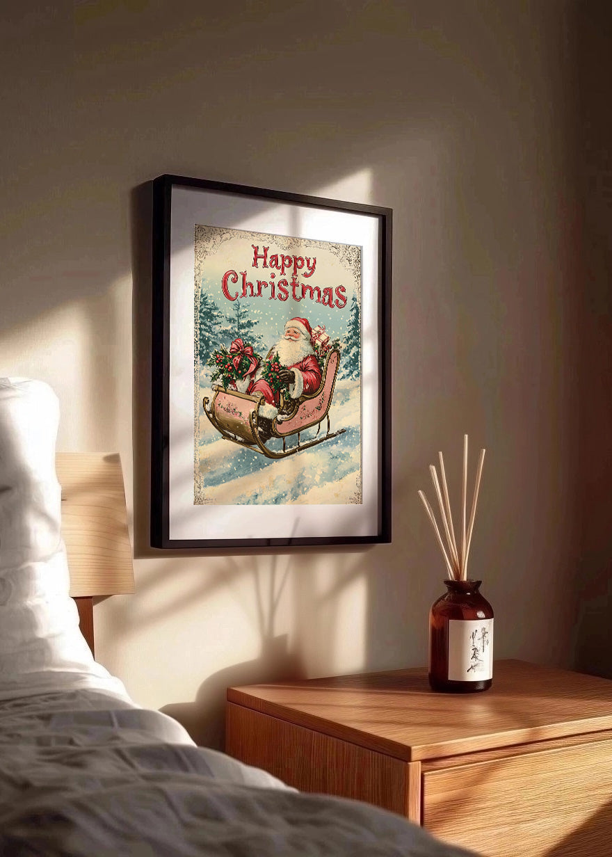Cuadro Papa noel en trineo
