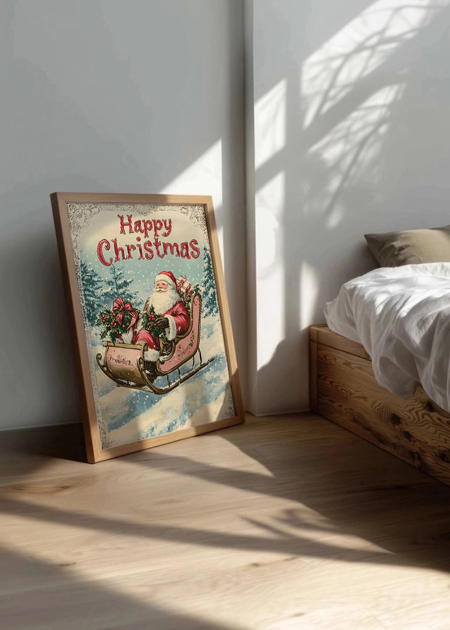 Cuadro Papa noel en trineo