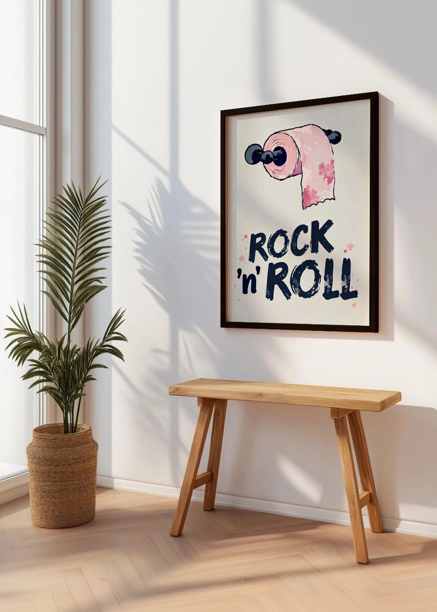 Cuadro Papel de baño rockero