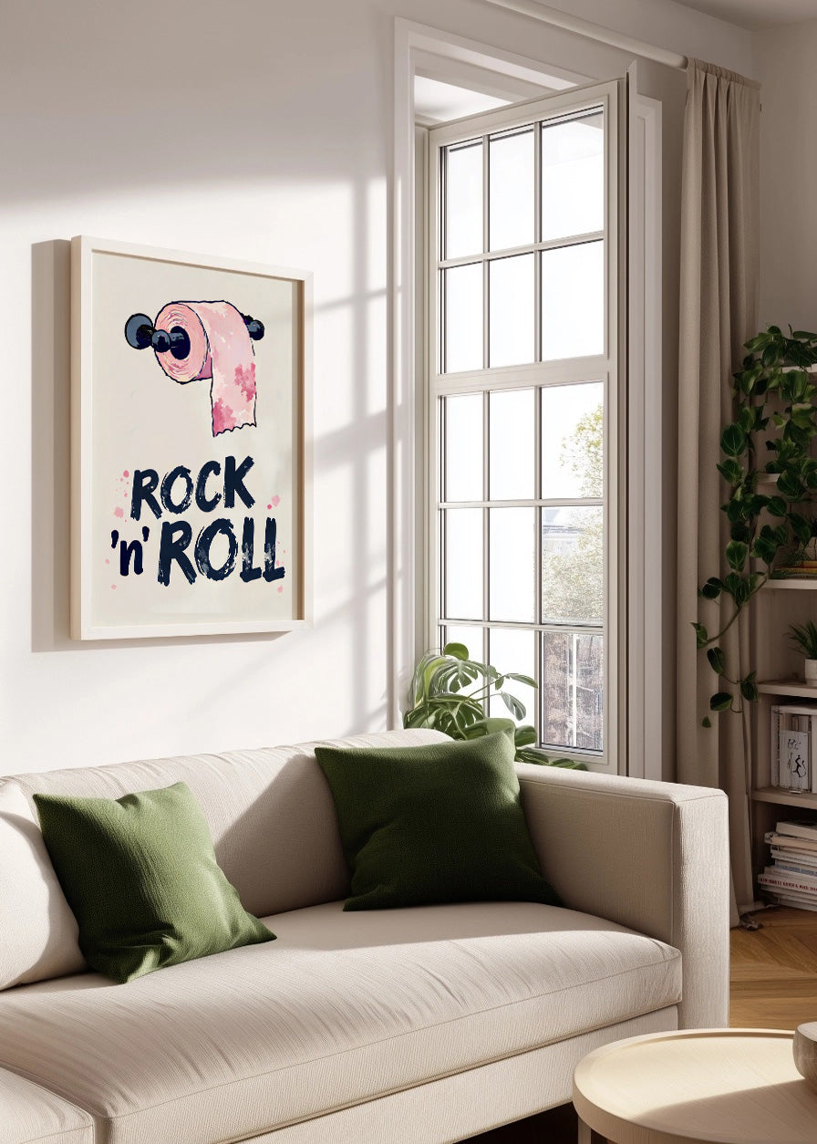 Cuadro Papel de baño rockero