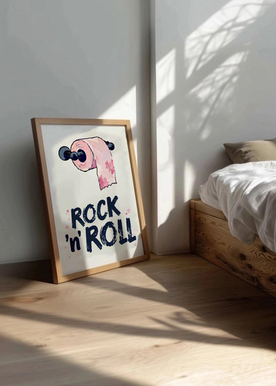 Cuadro Papel de baño rockero