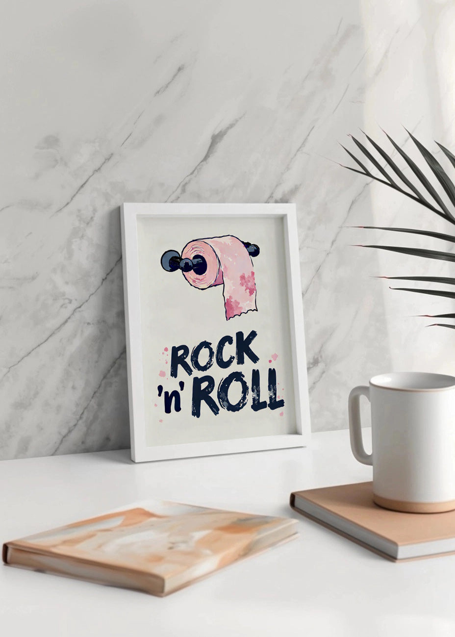 Cuadro Papel de baño rockero