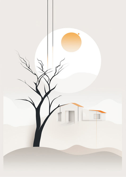 Cuadro Páramo blanco - minimalismo